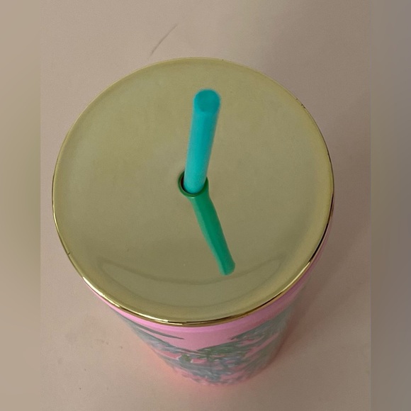 Lilly Pulitzer acrylic tumbler with a reusable straw - Picture 5 of 9